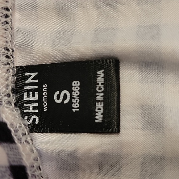 SHEIN Size S Black White Checkered Bodycon Mini Skirt, Exc. Used Condition - Picture 7 of 7